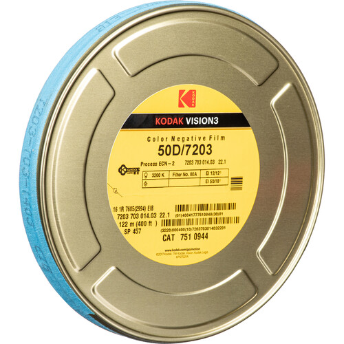 Kodak VISION3 50D Color Negative Film #7203 (16mm 400' Roll Single Perf)
