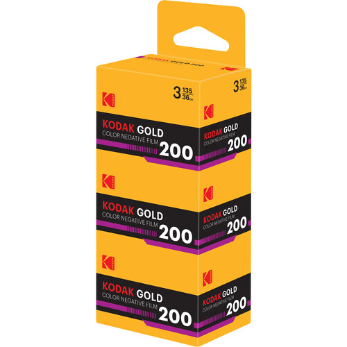 Kodak Eastman GOLD 200 Color Negative Film (35mm Roll Film 36 Exposures 3-Pack)