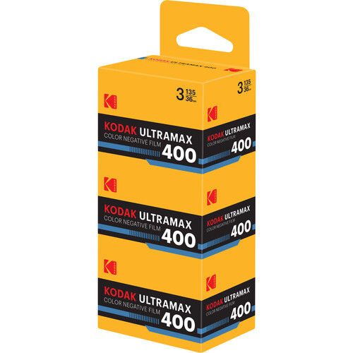 Kodak Eastman UltraMax 400 Color Negative Film (35mm Roll Film 36 Exposures 3-Pack)