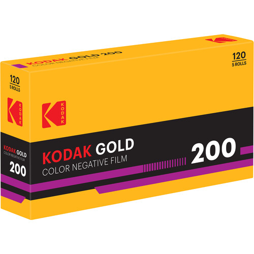 Kodak Eastman Gold 200 Color Negative Film (120 Roll Film 5-Pack)