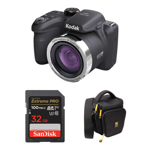 Kodak PIXPRO AZ401 Digital Camera Basic Kit (Black) B&H Photo