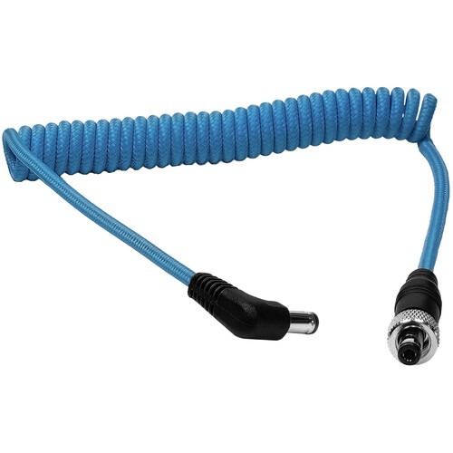 Kondor Blue Coiled DC 2.1mm to Right-Angle DC Cable (16 to 32