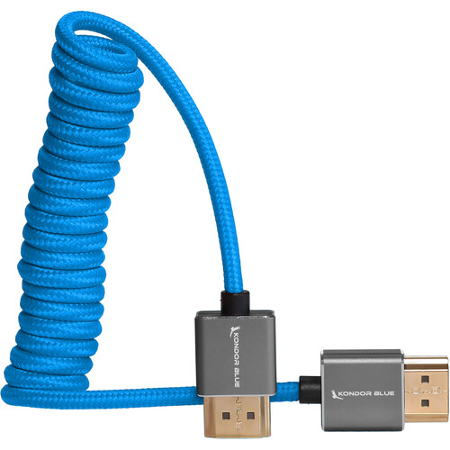 Kondor Blue Coiled High-Speed HDMI 2.0 Braided Cable (12 to 24