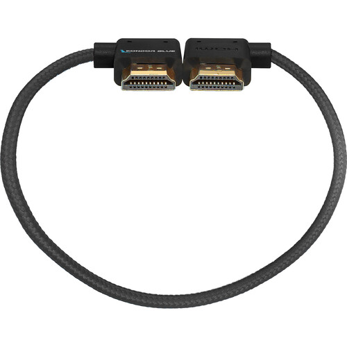 Kondor Blue Right-Angle to Left-Angle High-Speed HDMI Cable (Raven Black 12