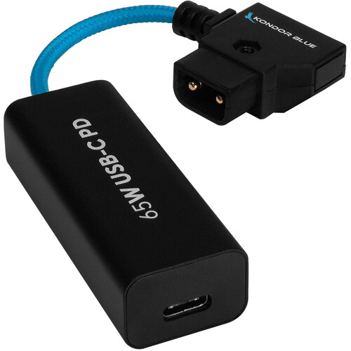 Kondor Blue D-Tap to Female USB-C PD 2-Way Battery Charging Power Cable (Kondor Blue 6