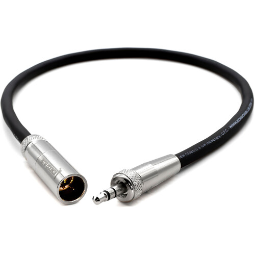 Kondor Blue Mini-XLR Male to Locking 3.5mm Stereo Cable for BMPCC 6K/4K & Canon C70 (Black)