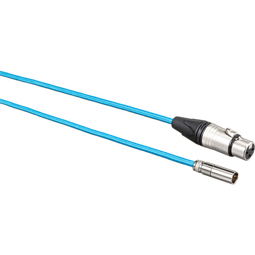 Kondor Blue Mini-XLR to XLR Female Cable for BMPCC 6K Pro & Canon C70 (Blue 10')