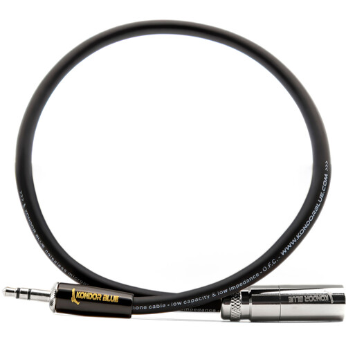 Kondor Blue Mini-XLR Male to 3.5mm Mono Audio Cable for Rode Wireless Go (14