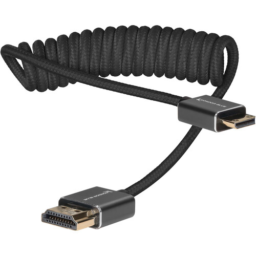 Kondor Blue Coiled Mini-HDMI to HDMI Cable (12 to 24