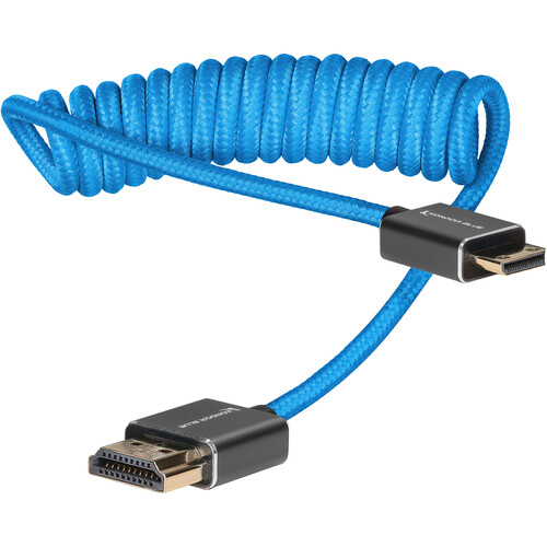 Kondor Blue Coiled Mini-HDMI to HDMI Cable (12 to 24
