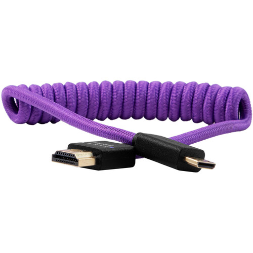 Kondor Blue Gerald Undone Braided Coiled High-Speed Mini-HDMI to&nbspHDMI Cable (Limited Purple Edition 12 to 24