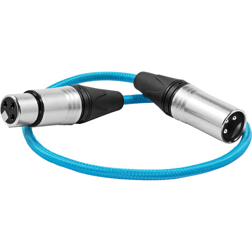 Kondor Blue 3-Pin XLR Male to 3-Pin XLR Female Audio Cable for On-Camera Mic (18