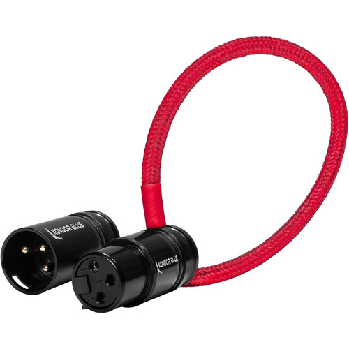 Kondor Blue Straight Low-Profile Right-Angle XLR Cable (8