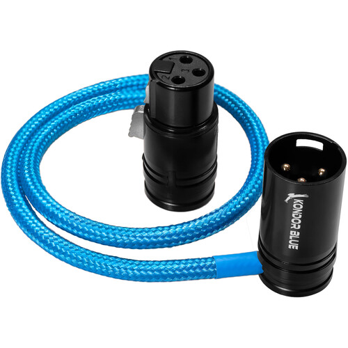 Kondor Blue Straight Low-Profile Right-Angle XLR Cable (8