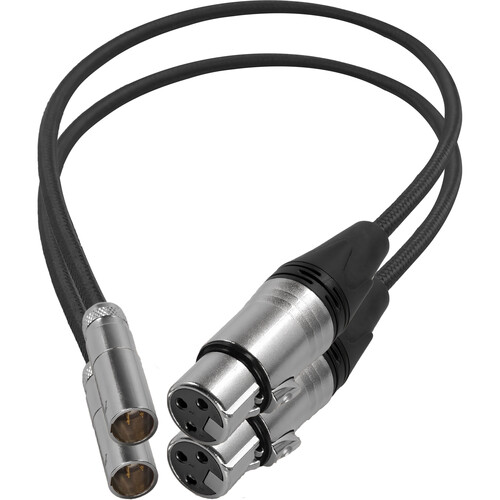 Kondor Blue Mini-XLR Male to XLR Female Audio Cable for Canon C70 & BMPCC 6K/4K (Black 2-Pack)
