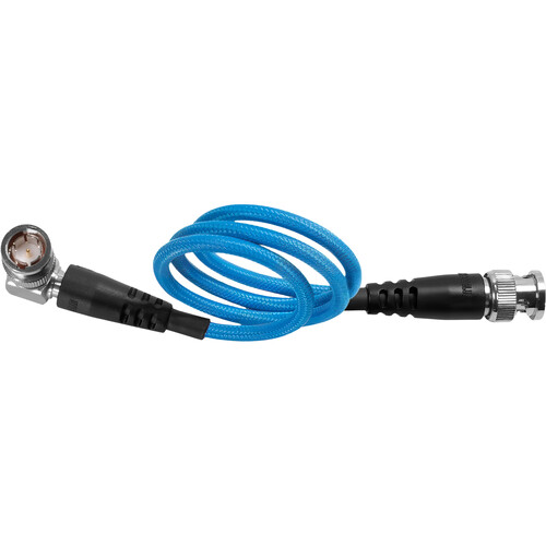 Kondor Blue 12G-SDI Cable Right-Angle to Straight for 4K60p Camera Monitors and Transmitters (20