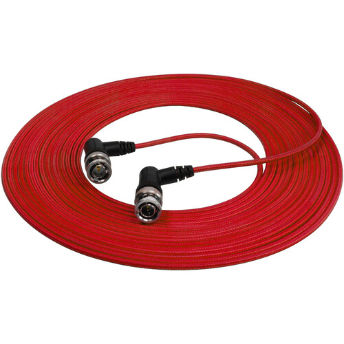Kondor Blue 6G-SDI Video Cable with Right-Angle BNC Connectors (25' Cardinal Red)