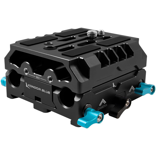 Kondor Blue LWS ARRI Bridge Plate with Riser for RED KOMODO/KOMODO X (Raven Black)