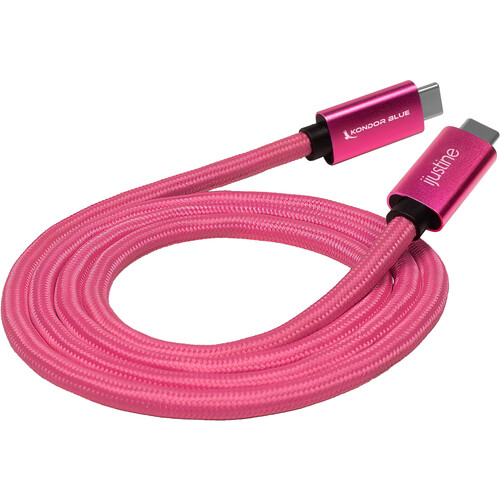 Kondor Blue iJustine Thunderbolt 4 Male Cable (3' Pink)