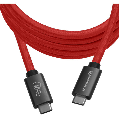Kondor Blue USB-C Cable (6' Cardinal Red)