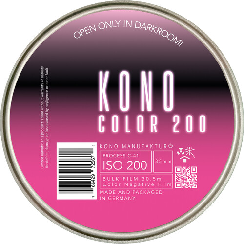 KONO Color 200 Color Negative Film (35mm Roll Film 100' Roll)