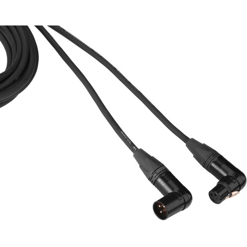 Kopul Studio Elite 4000 Series Angled XLR-M to Angled XLR-F Microphone Cable (20' Black)