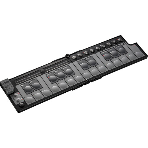 Korg nanoKEY Fold Slimline Foldable MIDI Keyboard Controller (Black)