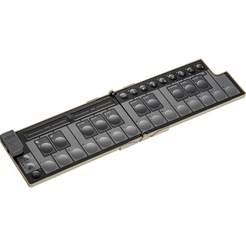 Korg nanoKEY Fold Slimline Foldable MIDI Keyboard Controller (Beige)