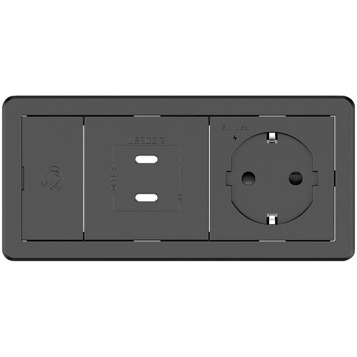 Kramer Baseline In-Table Desktop Connectivity Unit for 2 Modules (Black)