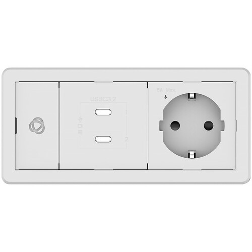 Kramer Baseline In-Table Desktop Connectivity Unit for 2 Modules (Aluminum)