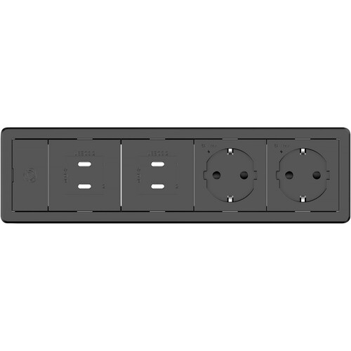 Kramer Baseline In-Table Desktop Connectivity Unit for 4 Modules (Black)