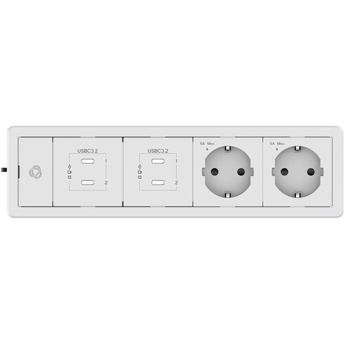 Kramer Baseline In-Table Desktop Connectivity Unit for 4 Modules (Aluminum)