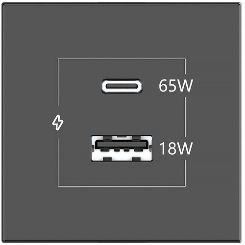 Kramer 65W USB-C & 18W USB-A Charging Module (White)