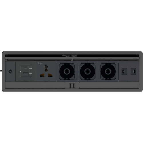 Kramer Plus In-Table Desktop Connectivity Unit with Lid for 6 Modules (White)