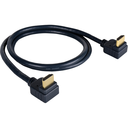 Kramer High-Speed Right-Angle HDMI Cable with Ethernet (3')
