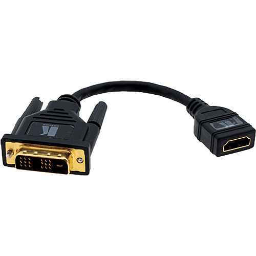 Kramer DVI-D Male to HDMI Female Adapter Cable (1 ft)