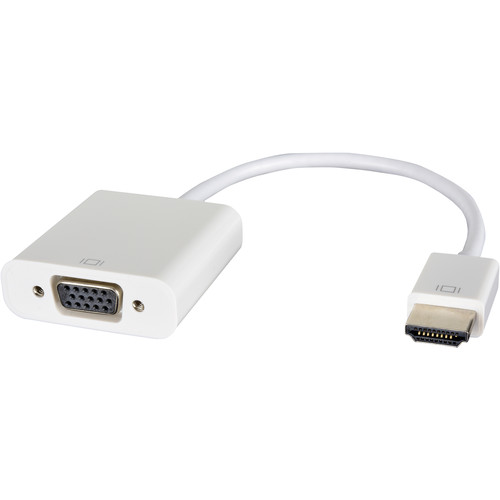 Kramer HDMI Male to VGA Female Adapter Cable (White)