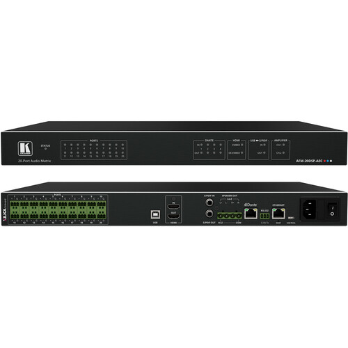 Kramer 20-Port Audio Matrix with DSP AEC and Interchangeable Inputs & Outputs