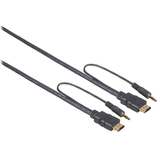 Kramer High-Speed HDMI Cable with Ethernet and 3.5mm Stereo Audio (3')