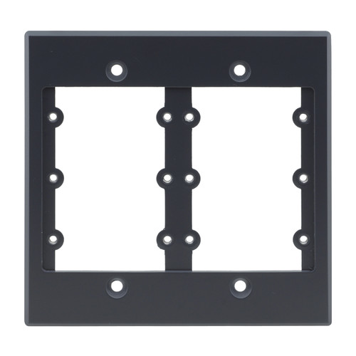 Kramer Two-Gang Frame for Wall Plate Inserts (Gray)