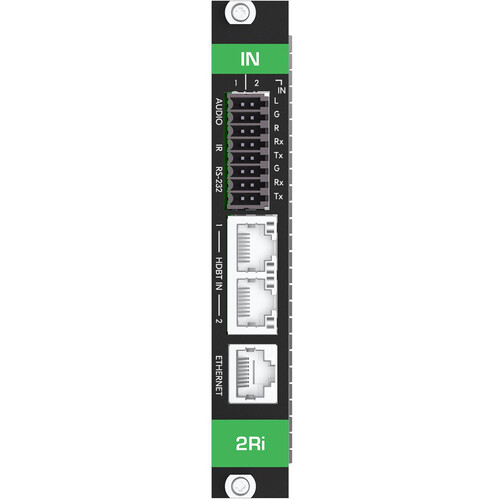 Kramer 2-Port 4K60 4:4:4 HDBaseT Modular Input Card with Analog Audio