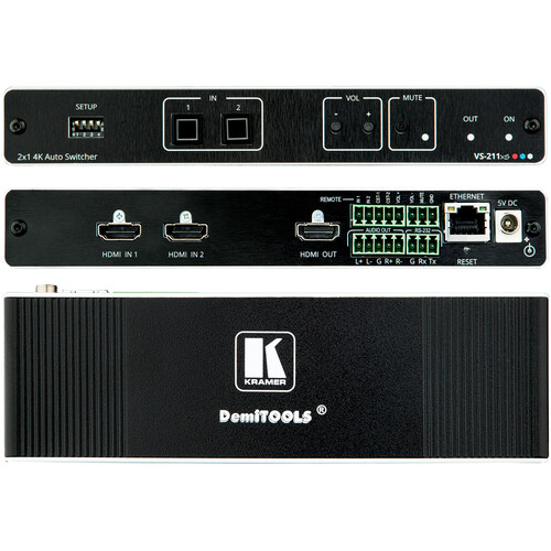 Kramer VS-211XS 2x1 4K HDR HDMI Intelligent Auto Switcher