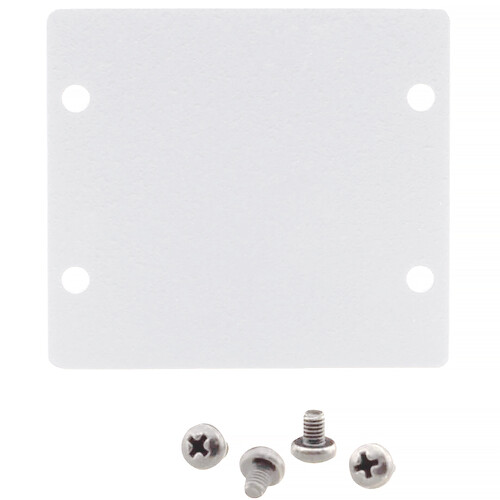 Kramer Double Insert Blank Slot Cover Plate (White)