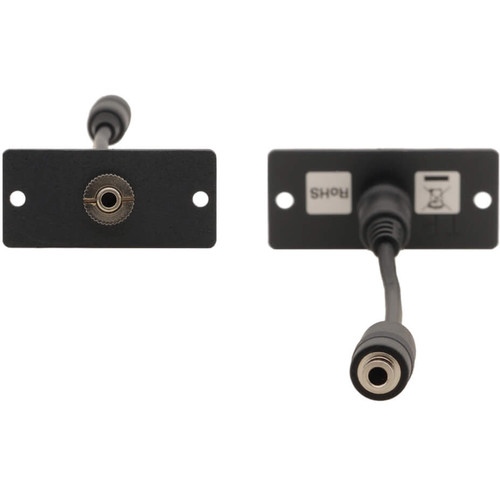 Kramer 3.5mm Female-to-Female Stereo Audio Wall Plate Insert (Black)