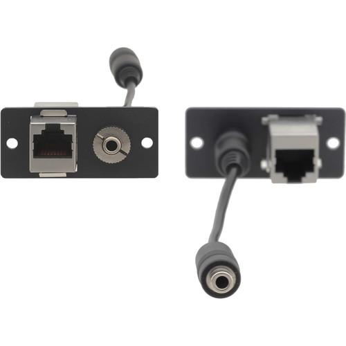 Kramer 3.5mm and RJ-45 Pass-Through Wall Plate Insert (White)