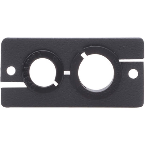 Kramer 9 and 12.5mm Dual Cable Pass-Through Wall Plate Insert (Black)