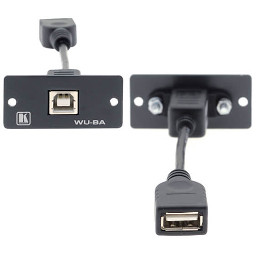 Kramer USB Type-B to Type-A Pigtail Wall Plate Insert (White)