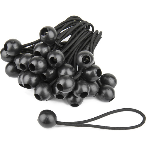 Kupo 6in Heavy Duty Black Ball Bungees (KG090811)