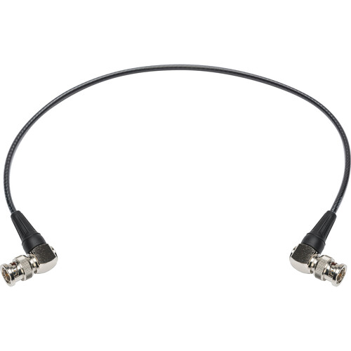 Laird Digital Cinema Mini-RG59 12G-SDI/4K UHD Right-Angle BNC to Right-Angle BNC Cable (Black 25')