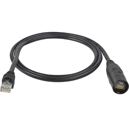 Laird Digital Cinema Cat5e Tactical Ethernet Cable Neutrik etherCON RJ45 to RJ45 (Black 20')